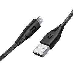 A Photo Of RAVPower USB-A to Lightning Cable MFi Certified – 2M Nylon Braided, 27W Fast Charging & 480Mbps Sync for iPhone, iPad, AirPods