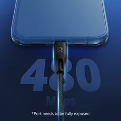 A Photo Of RAVPower USB-A to Lightning Cable MFi Certified – 2M Nylon Braided, 27W Fast Charging & 480Mbps Sync for iPhone, iPad, AirPods