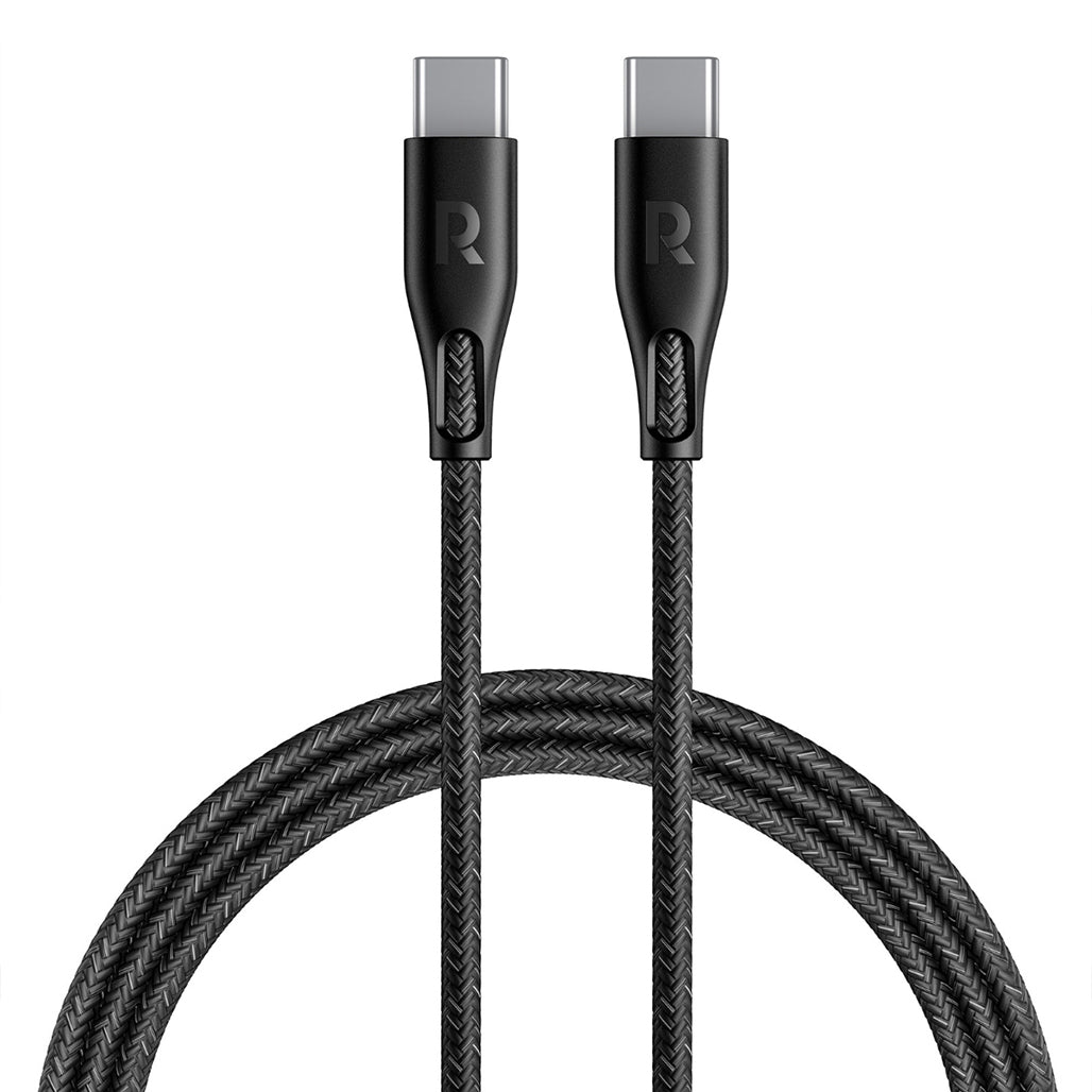 A Photo Of RAVPower USB-C to USB-C 60W Fast Charging Cable – Nylon Braided USB Type-C Cable for iPhone 16, Samsung S24, iPad Pro, Pixel 8