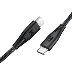 A Photo Of RAVPower USB-C to USB-C 60W Fast Charging Cable – Nylon Braided USB Type-C Cable for iPhone 16, Samsung S24, iPad Pro, Pixel 8