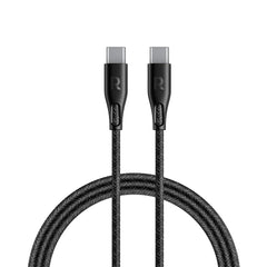 A Photo Of RAVPower 60W USB-C to USB-C Fast Charging Cable – 2M Nylon Braided Cord for iPhone 16, iPad Pro, Galaxy S24 Ultra, Pixel 8 Pro & More