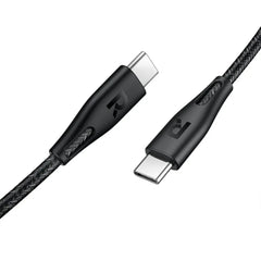 A Photo Of RAVPower 60W USB-C to USB-C Fast Charging Cable – 2M Nylon Braided Cord for iPhone 16, iPad Pro, Galaxy S24 Ultra, Pixel 8 Pro & More