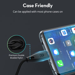 A Photo Of RAVPower RP-CB1037 USB-C to USB-C Charging Cable – 60W Fast Charging, 1.2M Ultra-Durable Nylon Braided Cable with CNC Metal Connectors