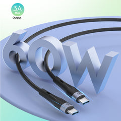 A Photo Of RAVPower RP-CB1038 BK USB-C to USB-C Cable 60W – 1M Fast Charging Liquid Silicone Cord, Ultra-Durable 20,000+ Bends