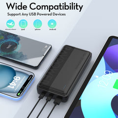 A Photo Of RAVPower RP-PB1229 20000mAh USB-C Power Bank – 22.5W Fast Charging, 20W PD, Triple Port, Portable Charger for iPhone, Samsung, iPad