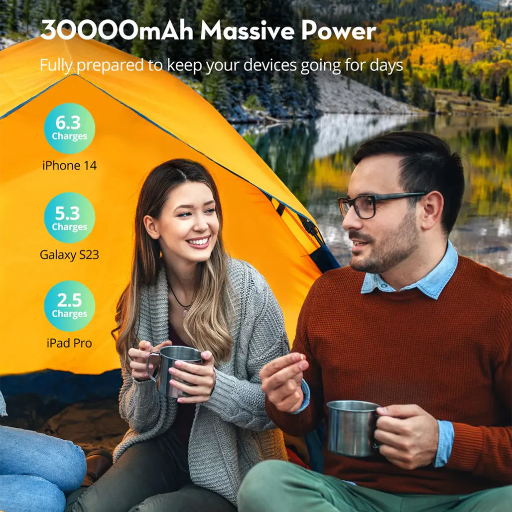 A Photo Of RAVPower RP-PB232 30,000mAh 100W USB-C Power Bank – Fast Charging Portable Charger for MacBook, iPhone 16 Pro Max, Galaxy, iPad, Steam Deck