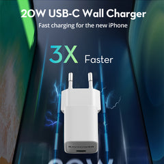 A Photo Of RAVPower RP-PC1055 20W USB-C GaN Wall Charger – PD 3.0 Fast Charging, Ultra-Compact, EU Plug | Compatible with Lebanon Power Outlets