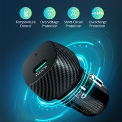 A Photo Of RAVPower RP-VC1017 USB-C Car Charger – 20W PD Fast Charging, Compact & Affordable