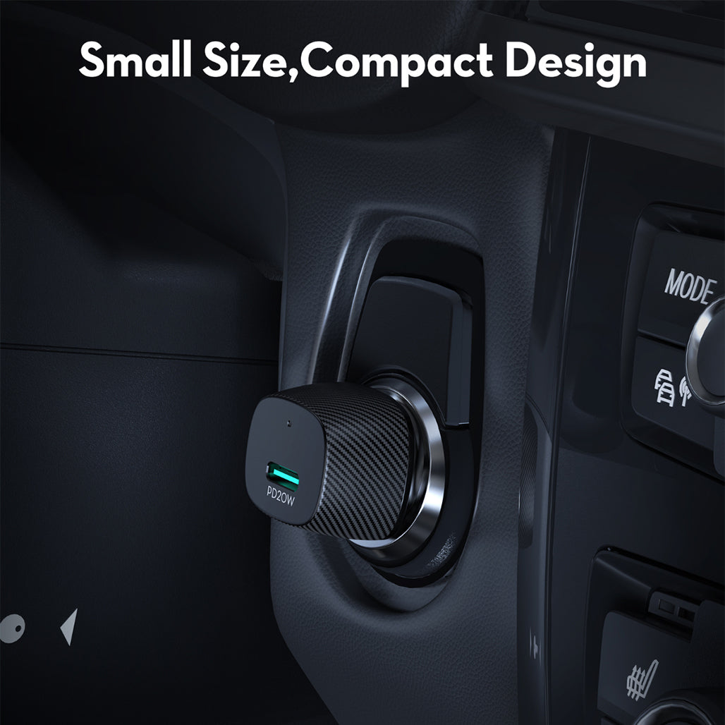 A Photo Of RAVPower RP-VC1017 USB-C Car Charger – 20W PD Fast Charging, Compact & Affordable