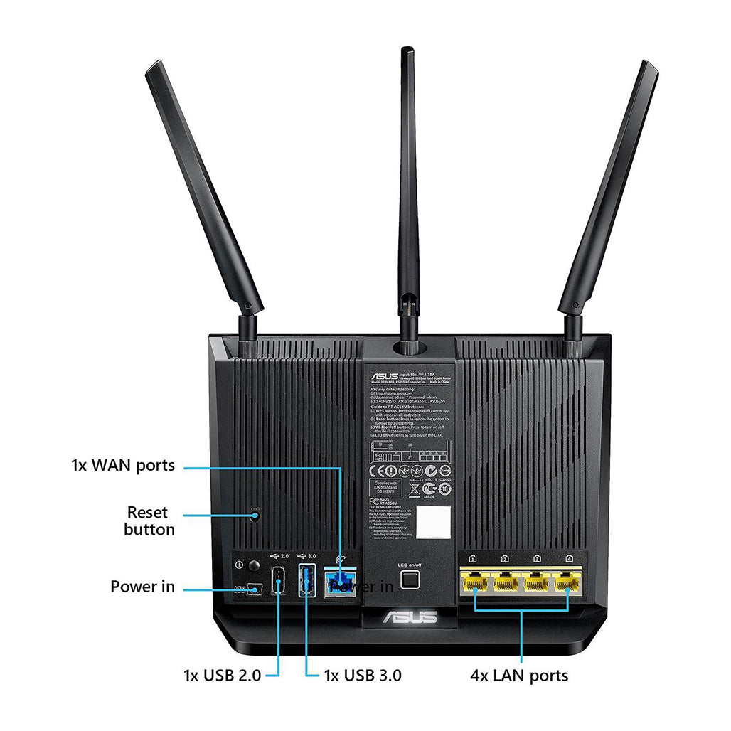 A Photo Of ASUS  RT-AC68U 2-Pack - AiMesh AC1900 Whole Home WiFi System