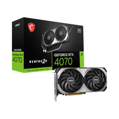 A Photo Of MSI GeForce RTX™ 4070 VENTUS 2X E1 12G OC Graphics Card - Enhanced Performance with DLSS 3 & Ada Lovelace Architecture