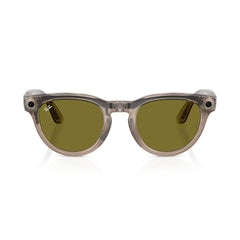 A Photo Of Ray-Ban Meta Headliner RW4009F Smart Glasses –  Shiny Warm Stone/Dark Green