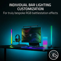 A Photo Of Razer Aether RGB Light Bars for PC – Smart Ambient Lighting with Voice Control & Chroma Sync