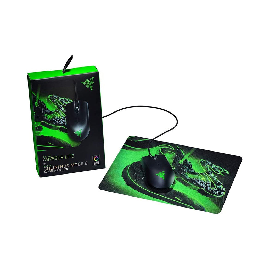 A Photo Of Razer Abyssus Lite & Goliathus Mobile Construct Edition Bundle – Gaming Mouse and Ultra-Slim Mouse Mat