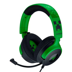 A Photo Of Razer Kraken V4 X Minecraft Edition Wired Gaming Headset with RGB