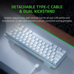 A Photo Of Razer Huntsman Mini - Mercury - 60% Optical Gaming Keyboard