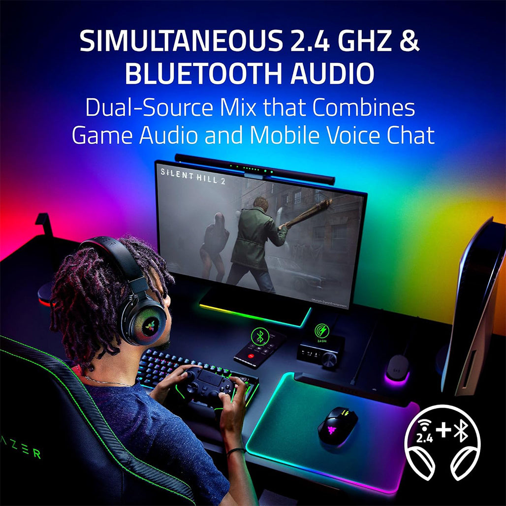A Photo Of Razer Kraken V4 Pro - RGB Wireless Gaming Headphones with Control Hub