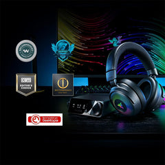A Photo Of Razer Kraken V4 Pro - RGB Wireless Gaming Headphones with Control Hub