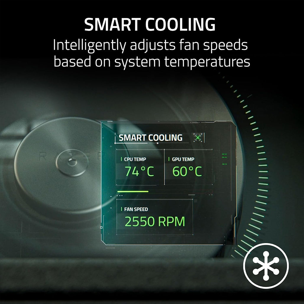 A Photo Of Razer Laptop Cooling Pad – Smart RGB Cooling Stand for 14” to 18” Gaming Laptops