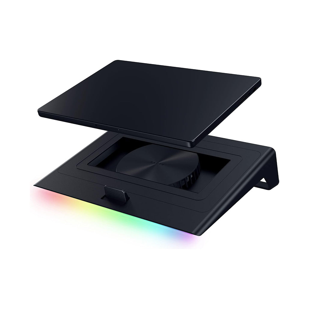 A Photo Of Razer Laptop Cooling Pad – Smart RGB Cooling Stand for 14” to 18” Gaming Laptops