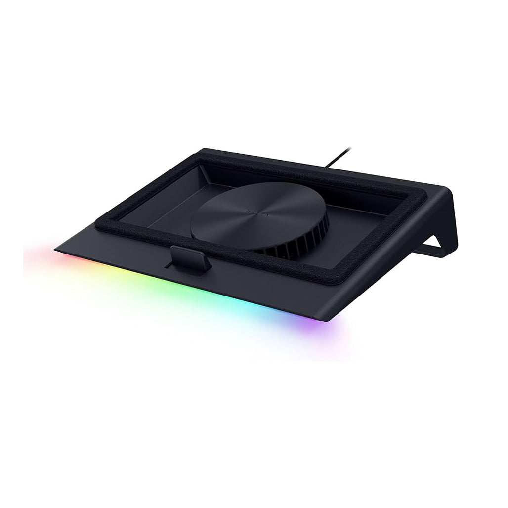 A Photo Of Razer Laptop Cooling Pad – Smart RGB Cooling Stand for 14” to 18” Gaming Laptops