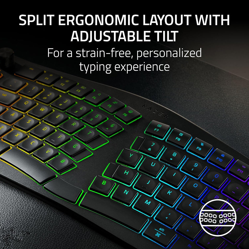 A Photo Of Razer Pro Type Ergo - Wireless Split Ergonomic Keyboard