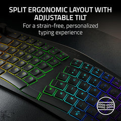 A Photo Of Razer Pro Type Ergo - Wireless Split Ergonomic Keyboard