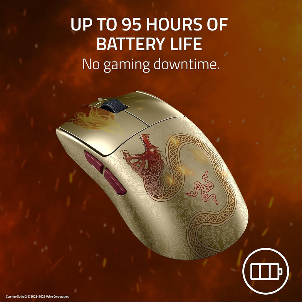 A Photo Of Razer Viper V3 Pro - Counter-Strike 2 Dragon Lore Wireless Gaming Mouse