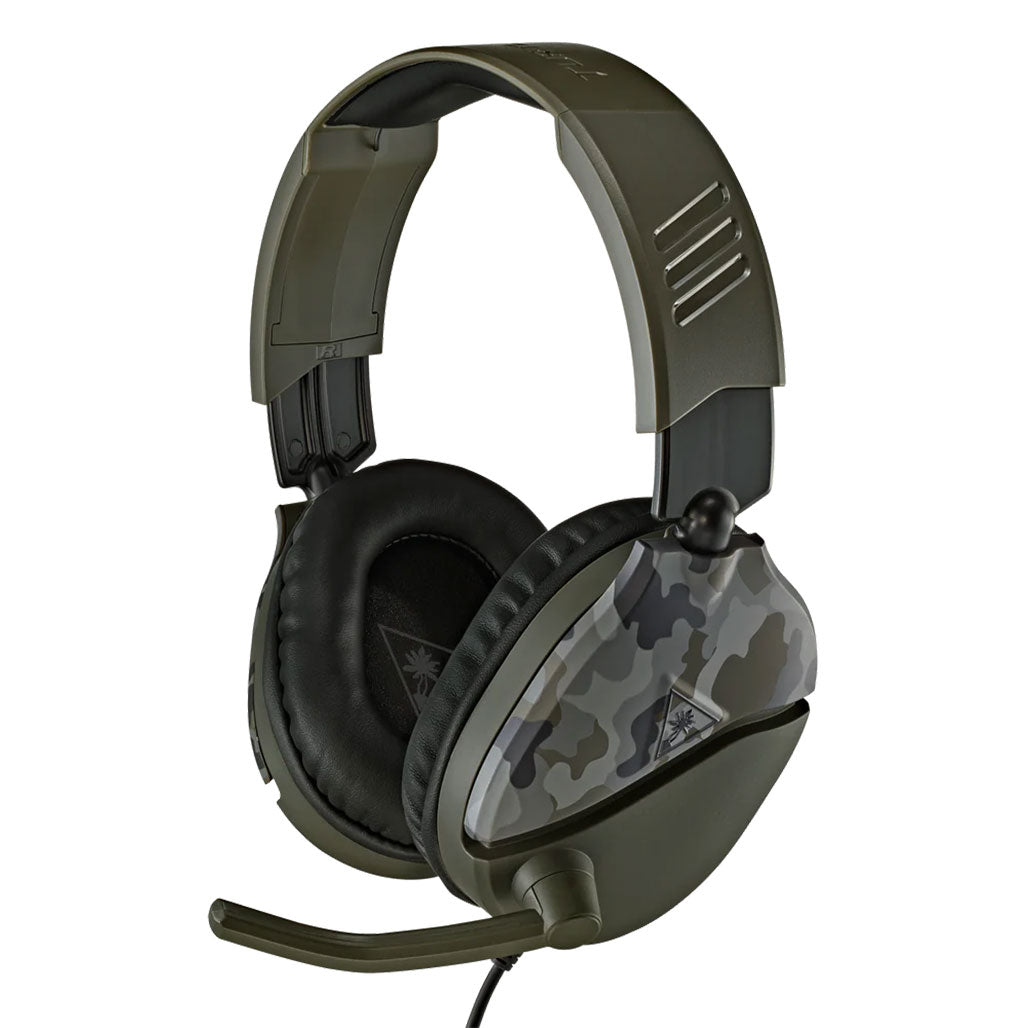 A Photo Of Turtle Beach Recon 70 Green Camo Multiplatform Gaming Headset