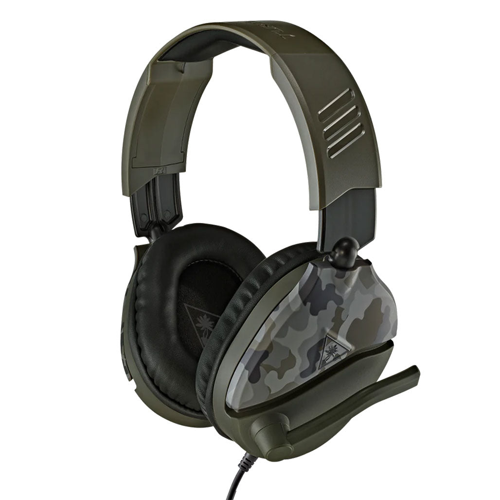 A Photo Of Turtle Beach Recon 70 Green Camo Multiplatform Gaming Headset