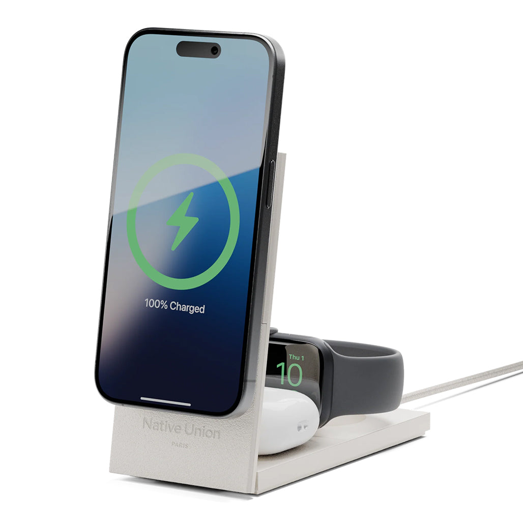 A Photo Of Native Union Rise 3-in-1 Magnetic Wireless Charger
