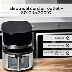 A Photo Of Royal Swiss 8L XXL - Digital Air Fryer - TTAF-760AT-CL