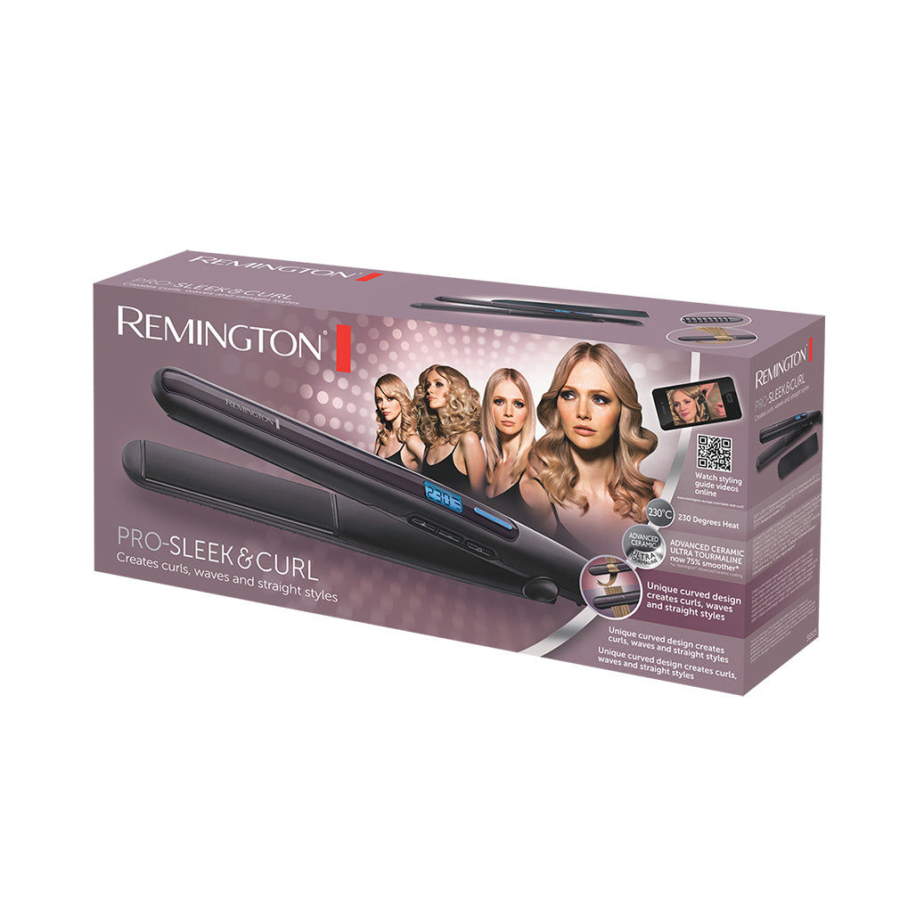 A Photo Of Remington PRO-Sleek & Curl Hair Straightener - S6505