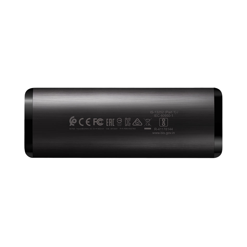 A Photo Of ADATA SE760 1TB External SSD - USB 3.2 Gen 2 Type-C, 1050 MB/s Speed, Metal Shell Design