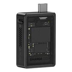 A Photo Of SHARGE Disk SD001 M.2 NVMe Enclosure – 10Gbps USB-C SSD Case with Cooling Fan, 2230 Support, IP54 Rugged, iPhone 15/16 & Console Compatible