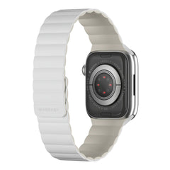 A Photo Of Mageasy SKIN Silicone Magnetic Apple Watch Band 38mm/40mm/41mm - White | Waterproof & Sweat-Resistant