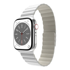A Photo Of Mageasy SKIN Silicone Magnetic Apple Watch Band 38mm/40mm/41mm - White | Waterproof & Sweat-Resistant