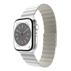 A Photo Of Mageasy SKIN Silicone Magnetic Apple Watch Band 44mm/45mm/49mm - White | Waterproof & Sweat-Resistant