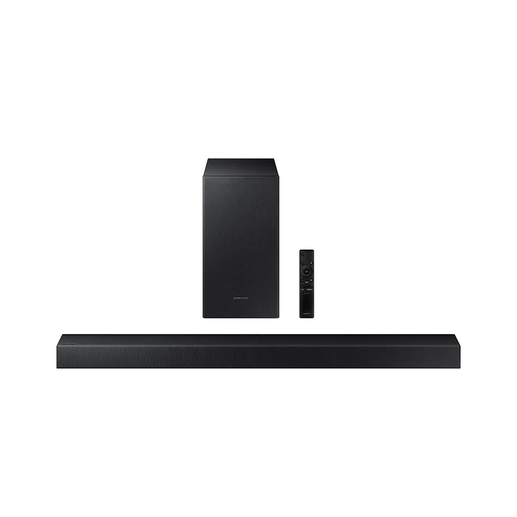 A Photo Of Samsung T420 - 2.1ch Soundbar with Wired Subwoofer & Game mode