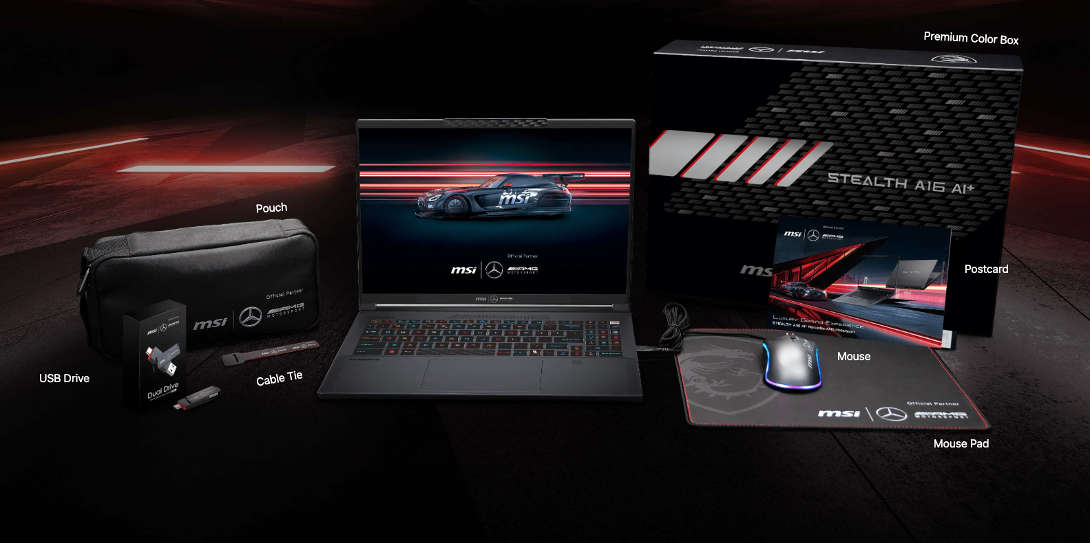 A Photo Of MSI Stealth A16 Mercedes AMG AI+ A3XWGG Copilot+ PC - 16