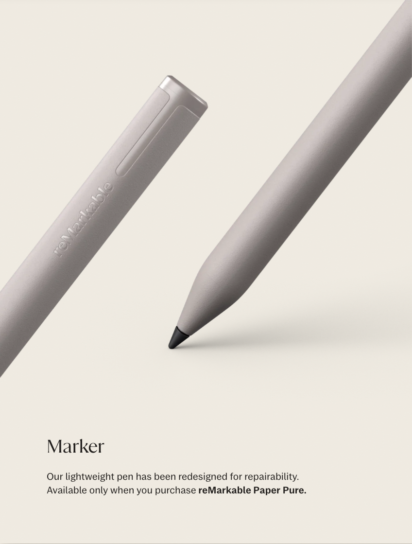 A Photo Of reMarkable Paper Pure 10.3-Inch Digital Paper Tablet – 32GB with Marker