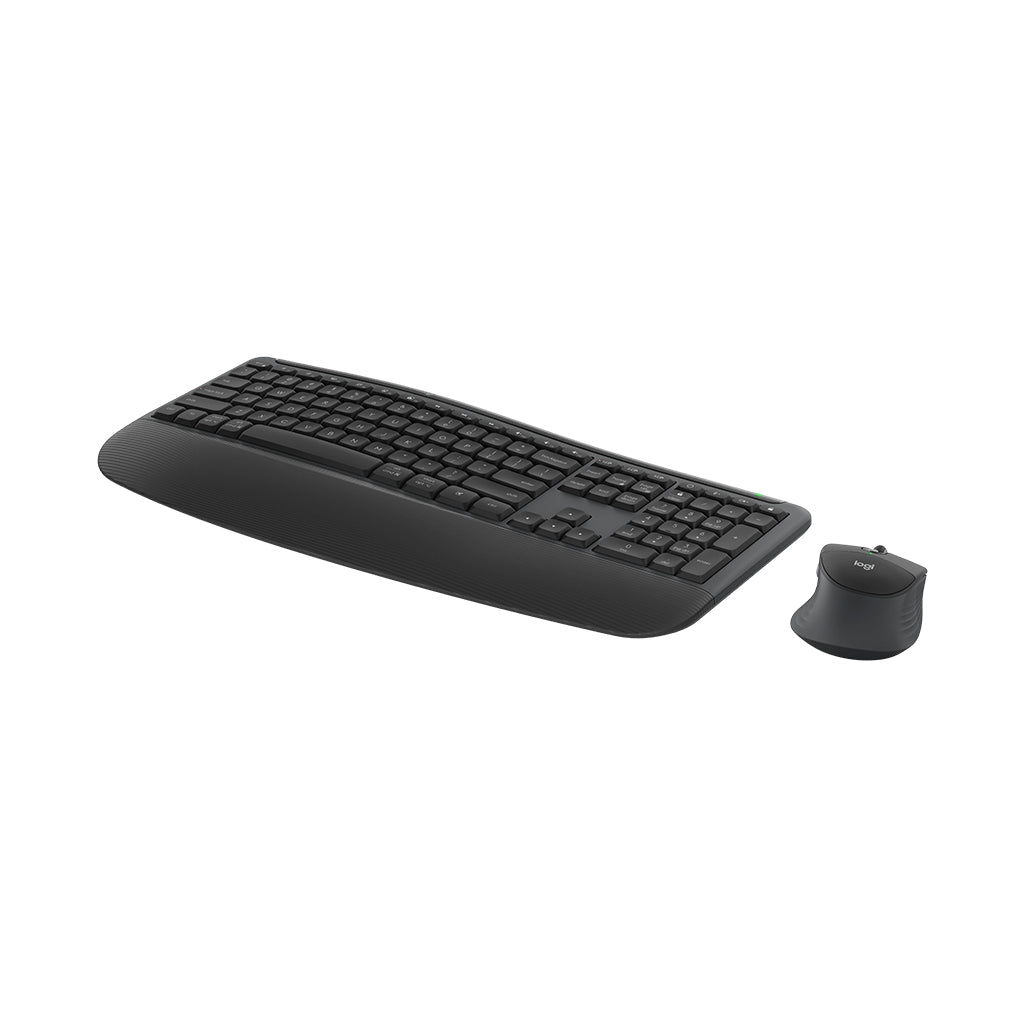 A Photo Of Logitech Signature Comfort Plus Combo MK880 - Wireless Bluetooth Keyboard and Mouse with Palm Rest