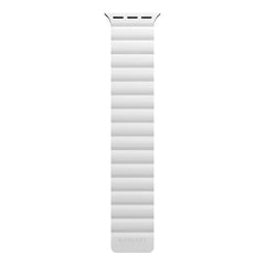 A Photo Of Mageasy SKIN Silicone Magnetic Apple Watch Band 44mm/45mm/49mm - White | Waterproof & Sweat-Resistant