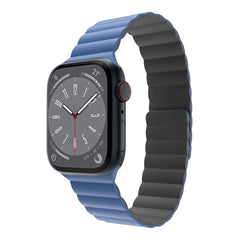 A Photo Of Mageasy SKIN Silicone Magnetic Apple Watch Band 44mm/45mm/49mm - Blue | Waterproof & Sweat-Resistant