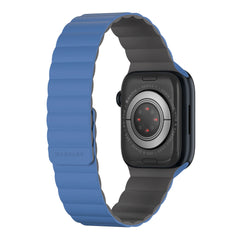 A Photo Of Mageasy SKIN Silicone Magnetic Apple Watch Band 44mm/45mm/49mm - Blue | Waterproof & Sweat-Resistant