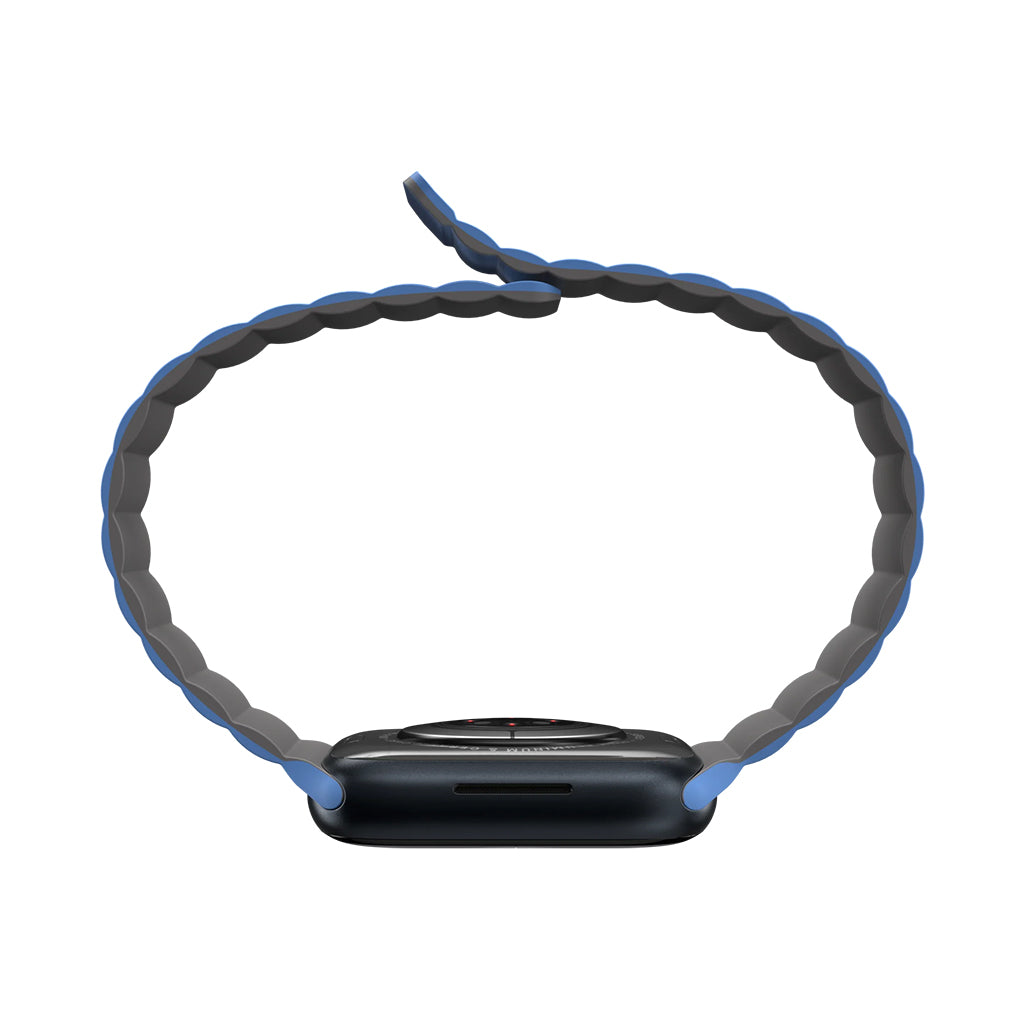 A Photo Of Mageasy SKIN Silicone Magnetic Apple Watch Band 44mm/45mm/49mm - Blue | Waterproof & Sweat-Resistant