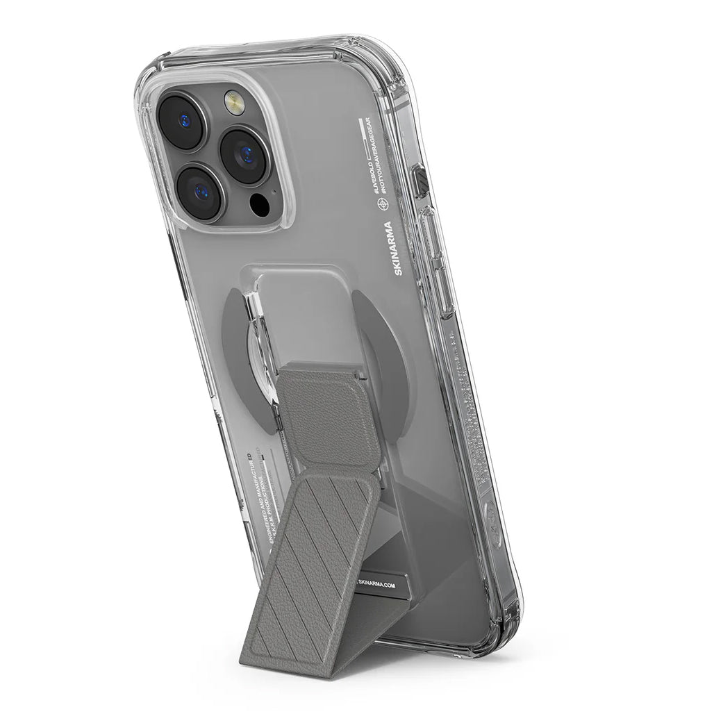 A Photo Of Skinarma AXON Mag-Charge Case for iPhone 16 Pro – Grip-Stand, Magnetic Charging, Drop Protection
