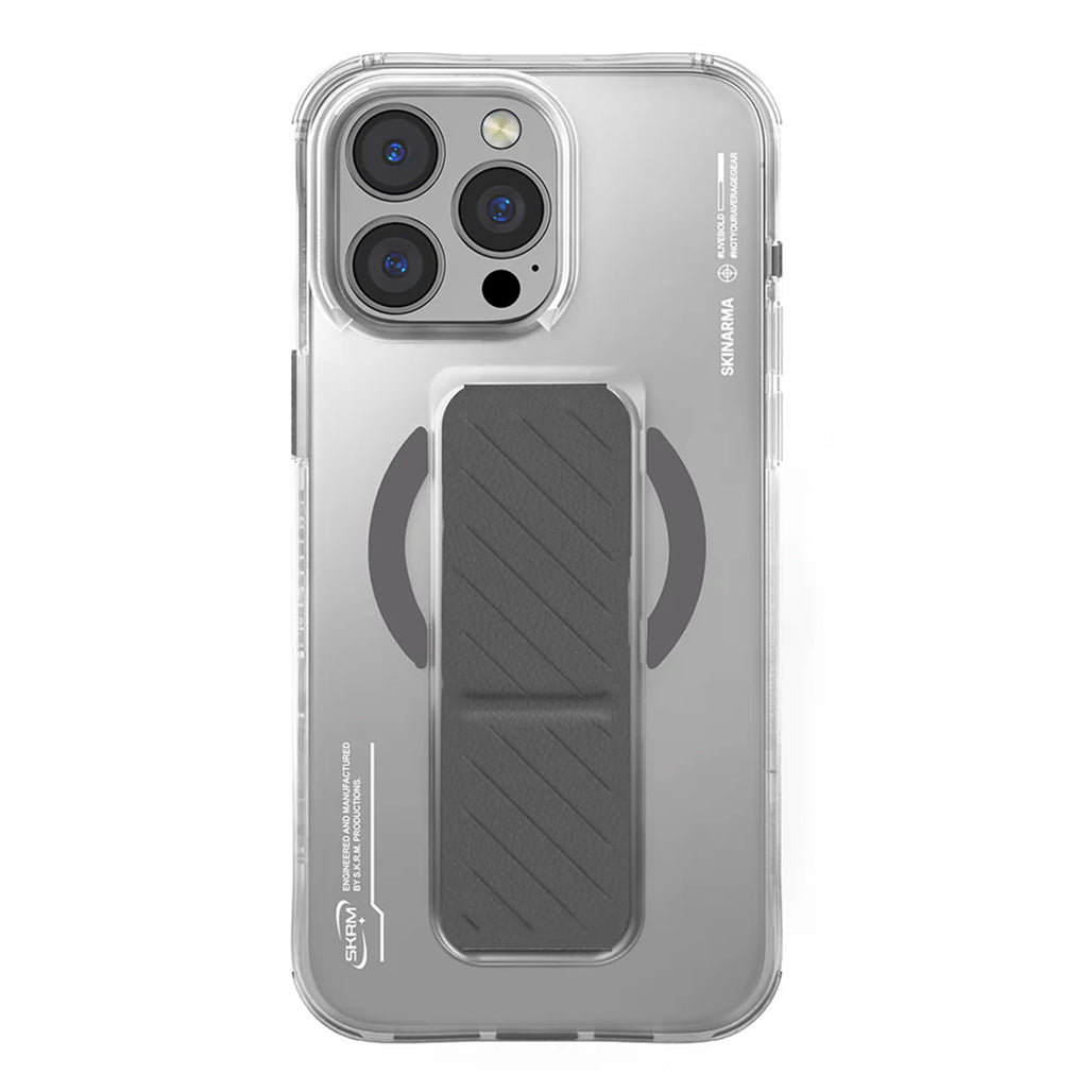 A Photo Of Skinarma AXON Mag-Charge Case for iPhone 16 Pro – Grip-Stand, Magnetic Charging, Drop Protection