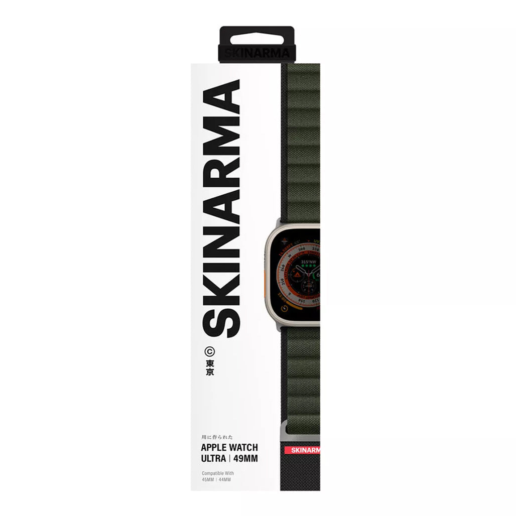 A Photo Of Skinarma Kobu Strap for Apple Watch Ultra 49mm - Stylish Adjustable Textile Band