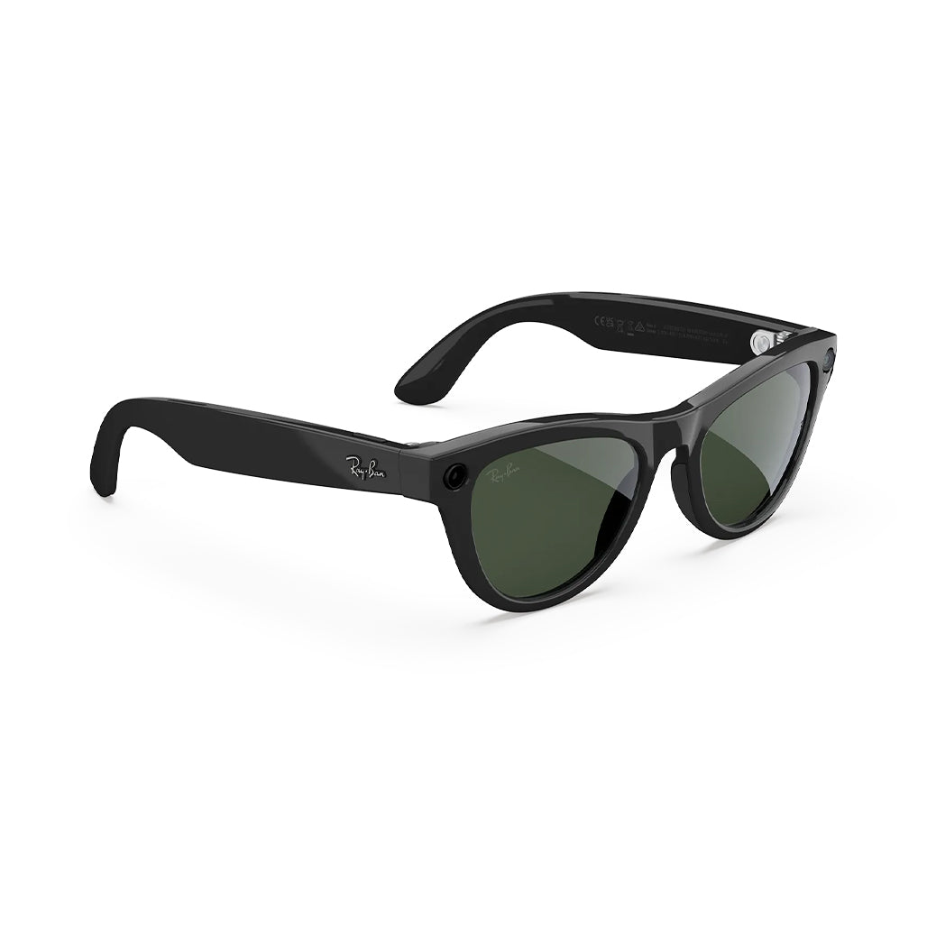 A Photo Of Ray-Ban Meta Skyler (Gen 2) Smart Glasses - Shiny Black/Clear to Graphite Green Transitions